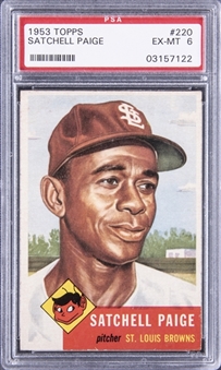 1953 Topps #220 Satchell Paige Rookie Card - PSA EX-MT 6